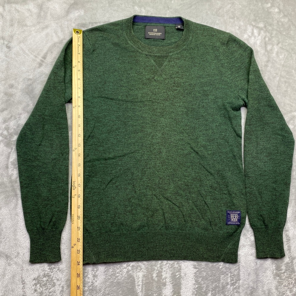 Scotch Soda Amsterdam Couture Green Heathered Crew Neck Sweater‎ Men's Size S - Picture 2 of 10